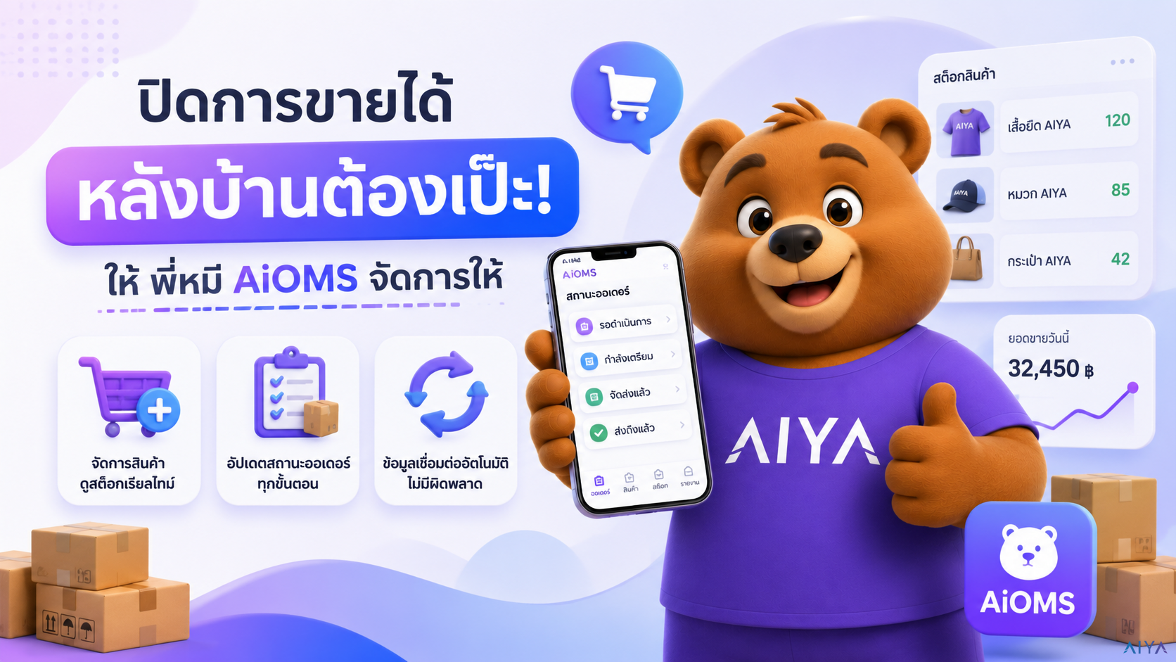 ยอดเข้าแต่หลังบ้านพัง? ปลดล็อกระบบจัดการ⁠ออเดอร์ด้วย "AI OMS" ทีมหลังบ้านที่เป๊ะที่สุดจาก AiCommerce